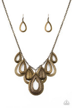 Load image into Gallery viewer, Teardrop Tempest - Brass - Spiffy Chick Jewelry
