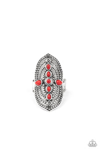 Shield in Place - Red - Spiffy Chick Jewelry
