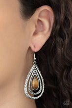 Load image into Gallery viewer, Teardrop Torrent - Brown - Spiffy Chick Jewelry
