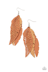 WINGING Off The Hook - Brown - Spiffy Chick Jewelry